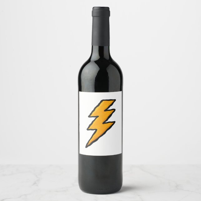 Lightning bolt wine label (Front)