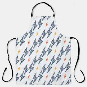 Lightning Bolts Doodle Seamless Flash Apron