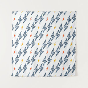 Lightning Bolts Doodle Seamless Flash Tapestry