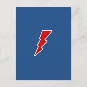 lightning bolts postcard
