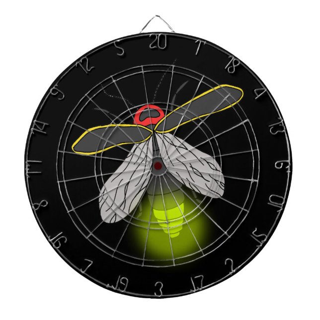 lightning bug flight lit dartboard (Front)