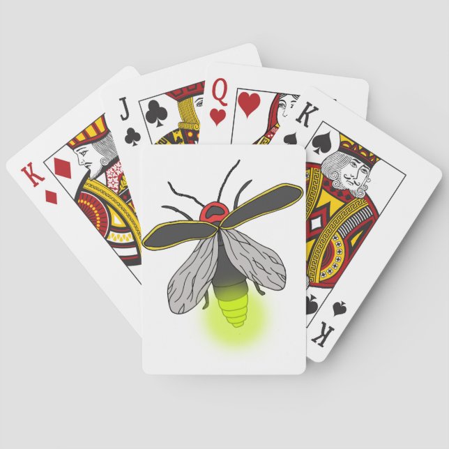 lightning bug flight lit playing cards (Back)
