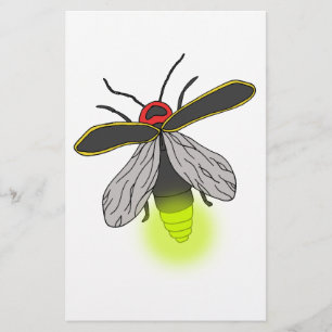 lightning bug flight lit stationery