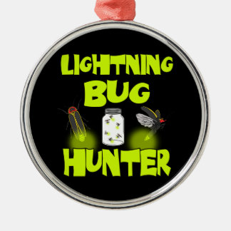 lightning bug hunter metal ornament