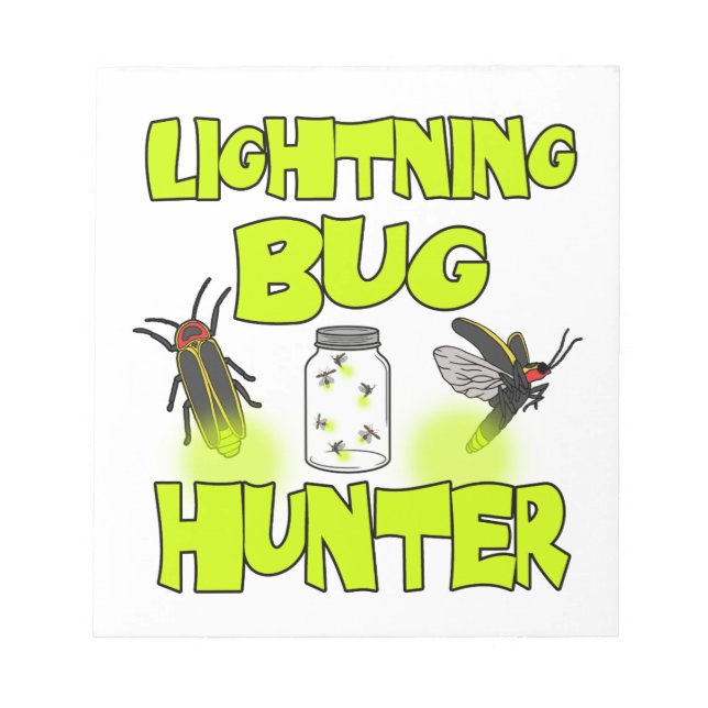 lightning bug hunter notepad (Front)