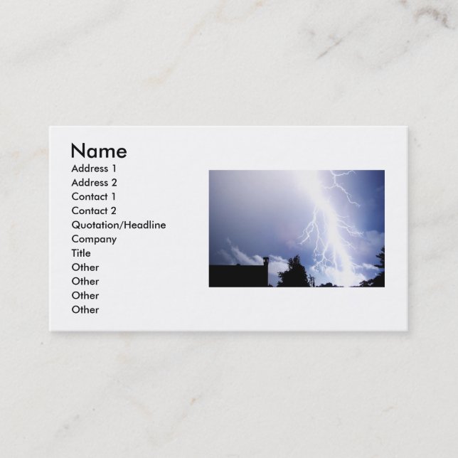 Lightning Business Card (Front)