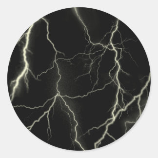 Lightning Classic Round Sticker