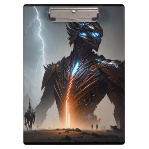 Lightning Cyborg Warrior Clipboard