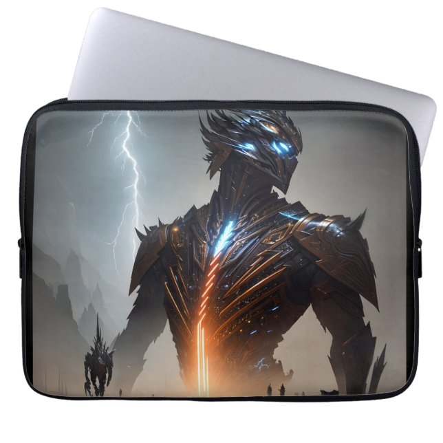 Lightning Cyborg Warrior Laptop Sleeve (Front)