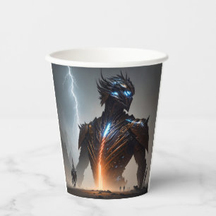 Lightning Cyborg Warrior Paper Cups