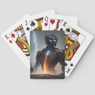 Lightning Cyborg Warrior Playing Cards
