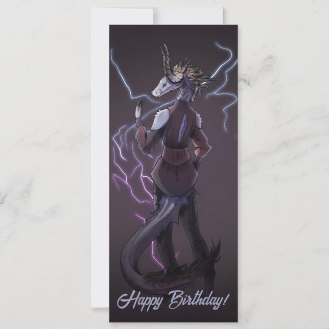 Lightning Dragon happy birthday Invitation (Front)