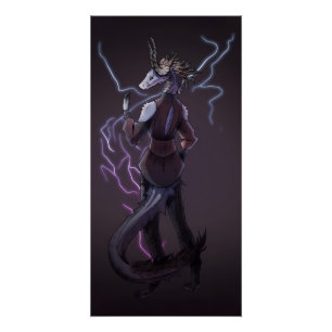 Lightning Dragon, light dragon Poster