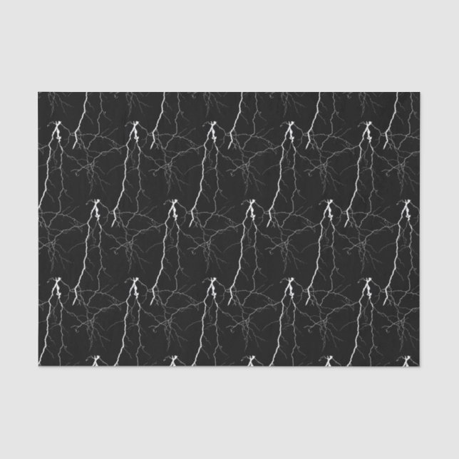 Lightning Electric Storm Bolt Roots Meteorological Tissue Paper (Front)