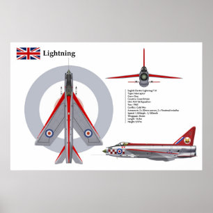 Lightning F1A 56 Squadron Poster