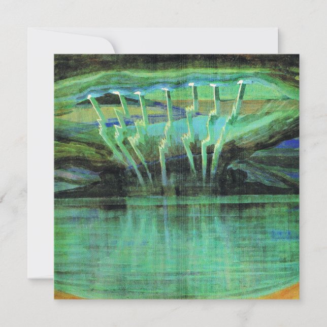 Lightning, famous painting by Mikalojus Ciurlionis Card (Front)