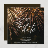 Lightning Fire Save The Date Wedding