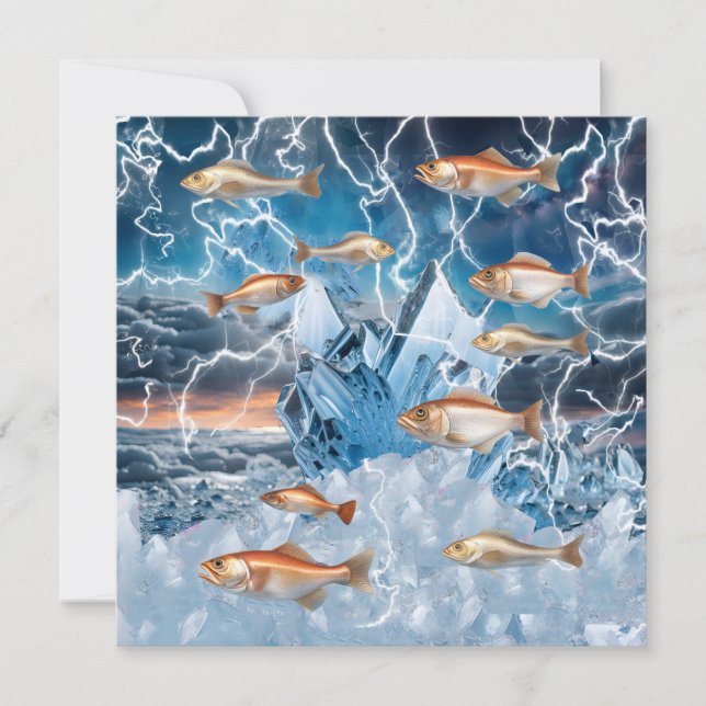 Lightning Fish Holiday Card (Front)