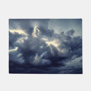 Lightning Flashes During Thunderstorm Doormat