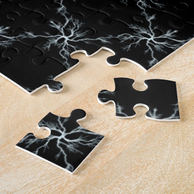 Lightning Grid Pattern Jigsaw Puzzle (Side)