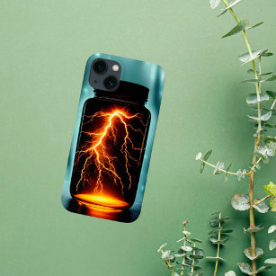 Lightning In A Bottle Digital Art iPhone 12 Case