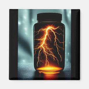 Lightning In A Bottle Digital Art Magnet