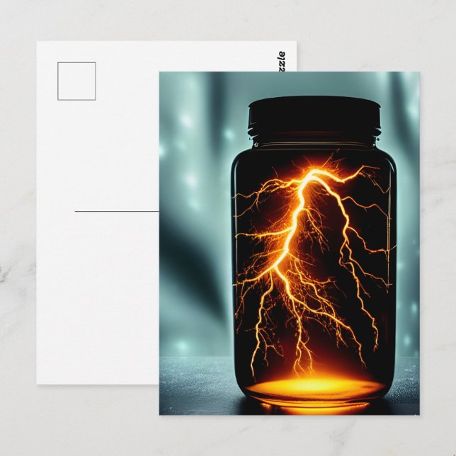 Lightning In A Bottle Digital Art   Postcard (Front/Back)
