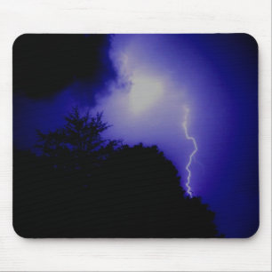 Lightning in BLUE sky Mouse Pad