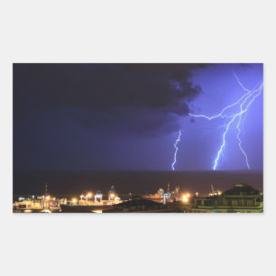 Lightning in Genoa, Italy Sticker