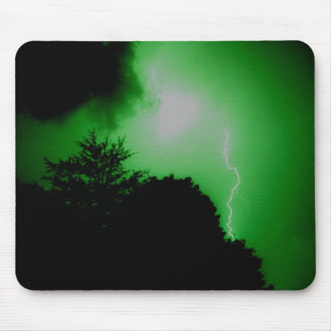 Lightning in Green sky? Mouse Pad (Front)