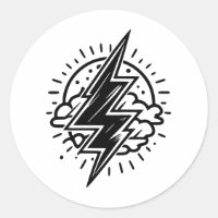 Lightning in Minimalist Black & White