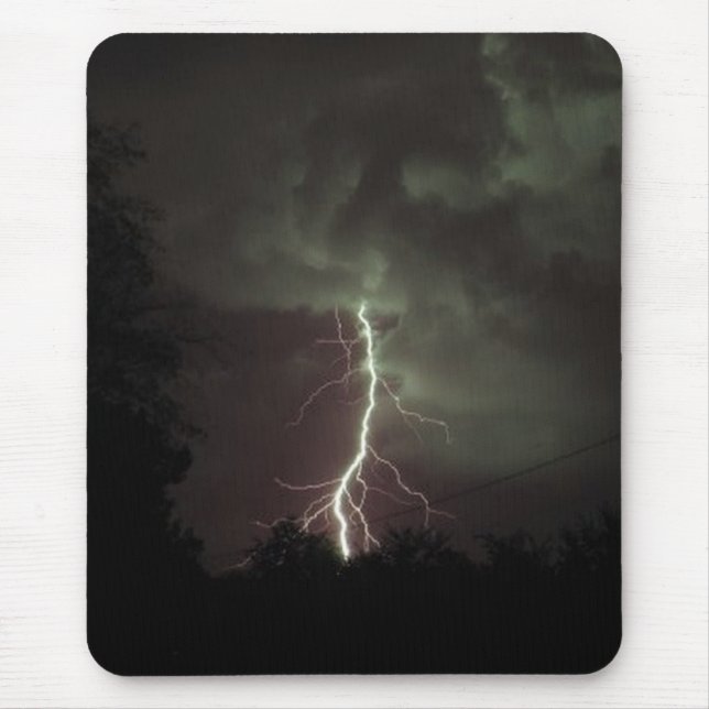Lightning in the clouds mouse pad (Front)