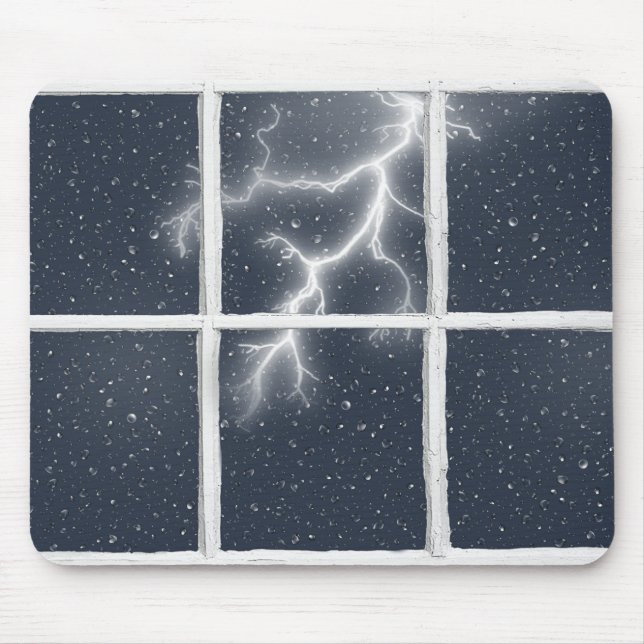 Lightning in Window Mouse Pad (Front)