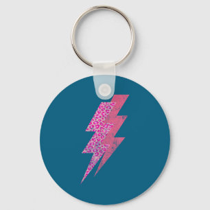 Lightning Leopard,vintage Retro Funny Gym Workout  Keychain