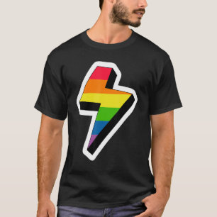Lightning Lgbtq Gay Rights Proud Pride Rainbow T-Shirt