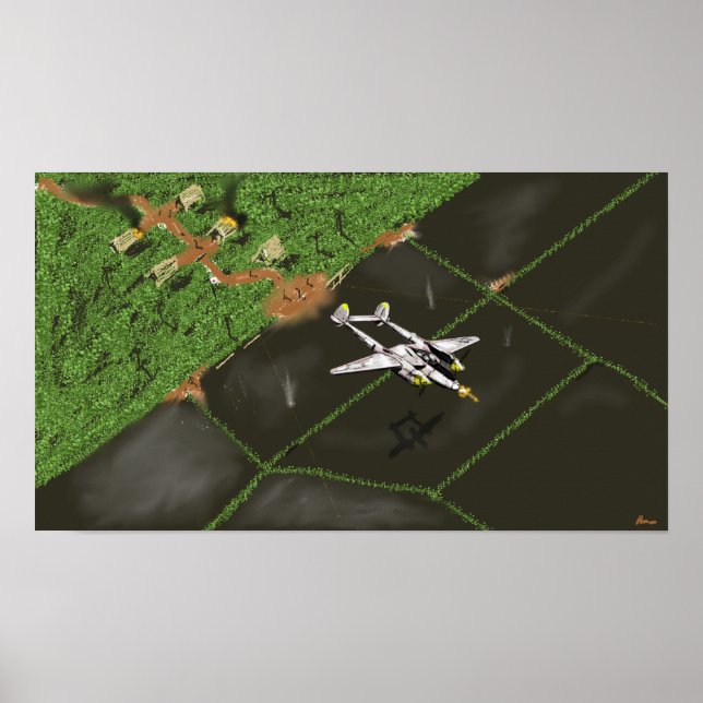 Lightning Low Pass  New Guinea  December 1943 Poster (Front)