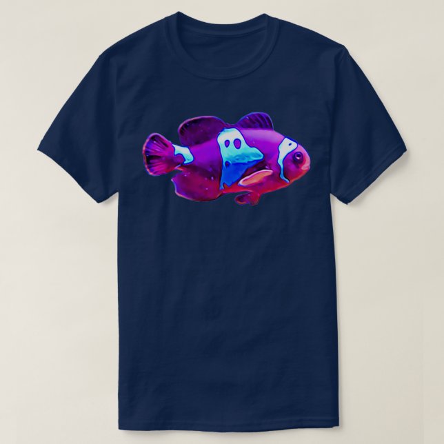Lightning Maroon Designer Clownfish saltwater fish T-Shirt (Design Front)
