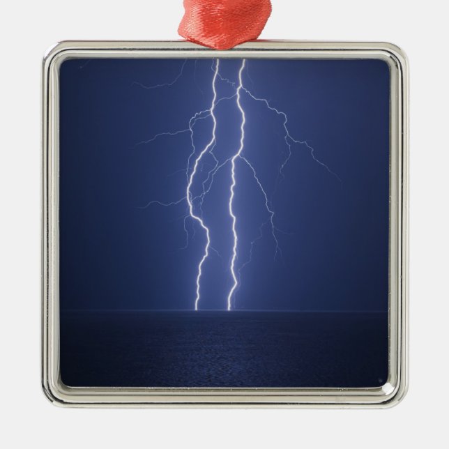 Lightning Metal Ornament (Front)