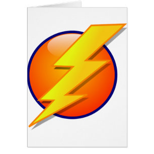 lightning orb energy icon vector