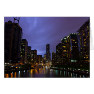 Lightning Over Chicago River