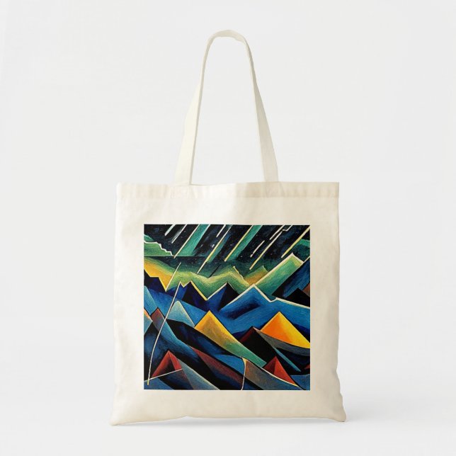 Lightning over Mountain Peaks 3 Tote Bag (Front)