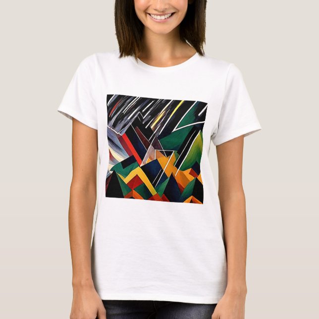 Lightning over Mountain Peaks T-Shirt (Front)