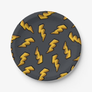 Lightning Pattern Paper Plate