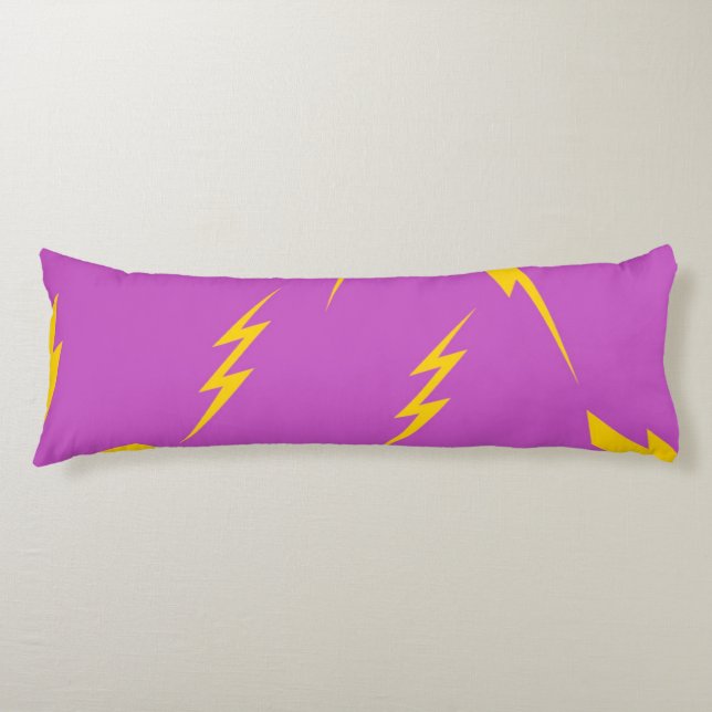 Lightning Purple Background Y2K Pattern Body Pillow (Front)