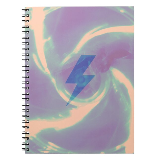 Lightning ray blue tech notebook (Front)