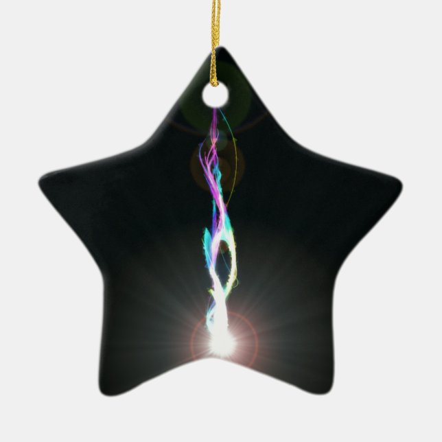 Lightning Rod Ceramic Ornament (Front)