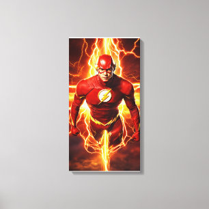 Lightning Speed Superhero Canvas Poster – Red Spee Print