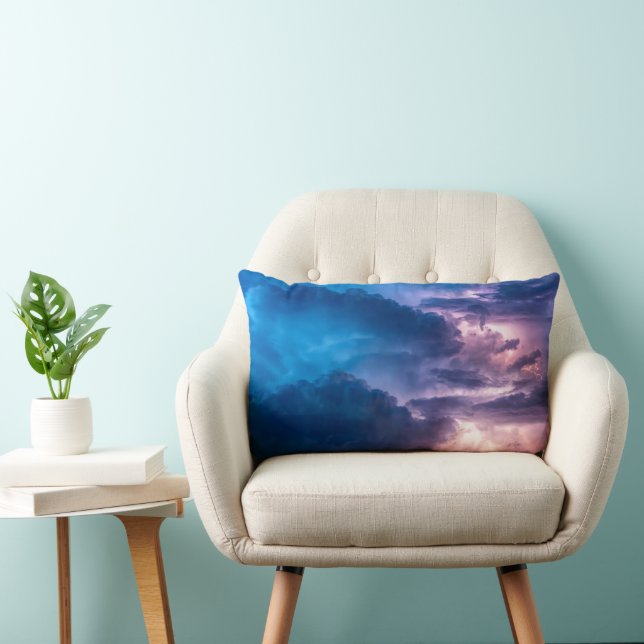 LIGHTNING STORM EVENING SKY LUMBAR CUSHION (Chair)
