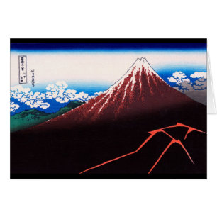 Lightning Storm Mt Fuji Hokusai Japanese Fine Art