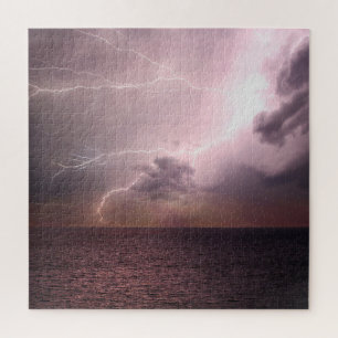 Lightning Storm Ocean Jigsaw Puzzle